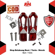 MERAH Rear FootStep Honda Vario Beat Motorcycle Footrest Red Blue Accessories Foot Step Footrest