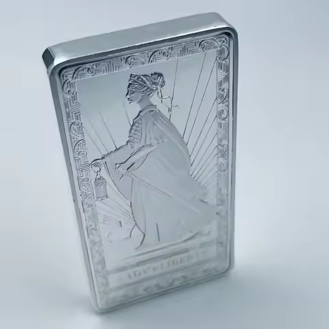 Non Magnetic 10 OZ Lady of Liberty Silver Plated Coin Vacuum Sealed Pack Decoration Bar