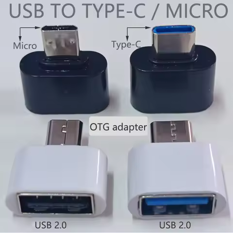 5/10/20PCS Otg Adapter Universal Micro USB/Type-C To USB 2.0 Data Cable Phone Download Connection US