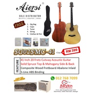 Aiersi 41 Inch Solid Top Acoustic Guitar – SG02SMC-41