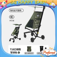Xiaohuzi Lightweight Pocket Stroller One-Click Folding Baby Lightweight Stroller T18Pocket-sized Str