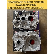 LEO Crankcase Casing Custom Bore (63mm) For 58mm/59mm/60mm Block LEO Enjin (PNP EX5 Class/ EX5 Dream W100 Wave100)