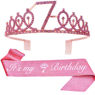 Birthday Tiara Crown Sash Women Girls This Is My 4th 5th 6th 7th 8th 9th 10th 11th 12th 13th Birthda