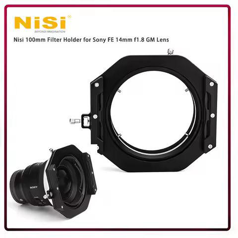 100mm Filter Holder FOR Sony FE 14mm f/1.8 GM, NiSi Dual Slot 100x100/100x150 ND GND Filter, 360° Ro