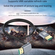 HDMI 2.1อัลตร้าอุปกรณ์กล้อง GoPro 8K 60Hz 4K 120Hz HDCP 2.2 2.3เข้ากันได้กับจอคอมพิวเตอร์ kabel sambungan ขั้วต่อมุมขวา