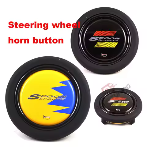 Universal JDM Style Spoon Sport Racing Race Drift Rally Steering Wheel Horn Button For Honda