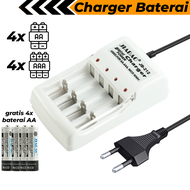 Charger Baterai 4 Slot Cas Baterai AA AAA Nich NiMH - JB212