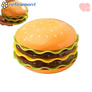 REFINEMENT Mini Dinner Plate, Plastic Multi-functional Stackable Hamburger Plate Set, Creative Burge