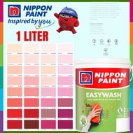 🔥 FOC FREE GIFT 🔥1L NIPPON  EASY WASH INTERIOR MATT WASHABLE PAINT /CAT DINDING DALAM TAK KILAT ( NPSG PINKS &amp; REDS )