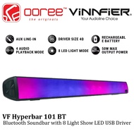 VINNFIER VF HYPERBAR 101 BT BLUETOOTH SOUNDBAR 50W WITH 8 LIGHT SHOW LED USB DRIVER / AUX IN / RECHA