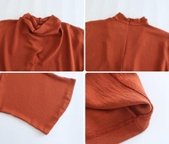 Ab969206 Baju Atasan Batwing Blouse Wanita Korea Orange Jumbo Big Size