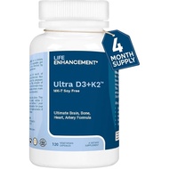Life Enhancement Vitamin D3 K2 2000iu Supports Muscle & Brain Health - D3 K2 Supplement Helps in Imm