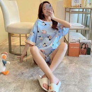 MEGA COD Piyama-Baju Tidur  Hotpant Familys Mickey bahan satin Import GoodQuality fit to L,Allsize