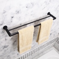 Kohler towel rack bathroom wall rack double pole bath towel towel bar toilet rack black 23568T