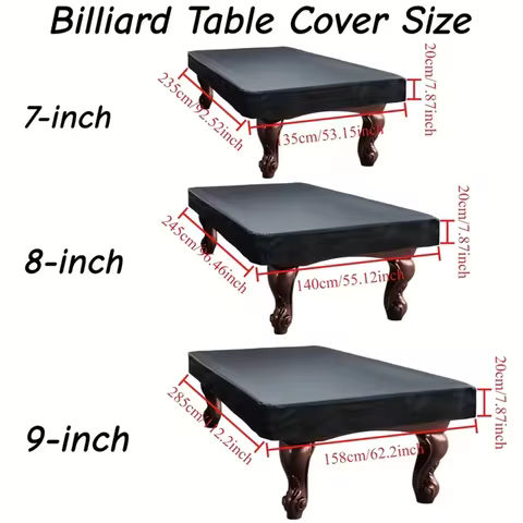Waterproof Dustproof Billiard Table Cover 210D Stain Resistant Pool Table Protector for 7FT 8FT 9FT