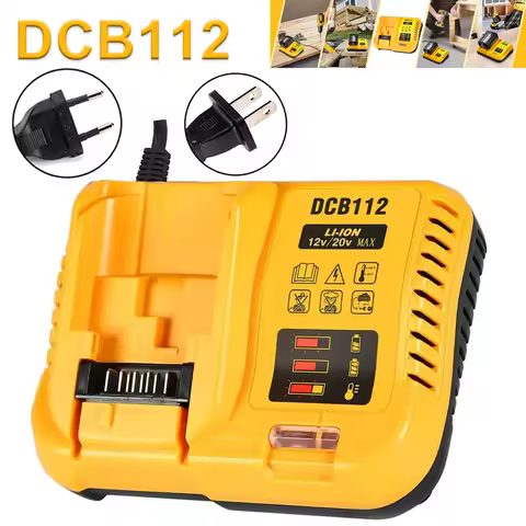DCB112 Charger Repalcement for Dewalt 12v/20v Battery Charger Compatible with Dewalt 12v/20v Max Bat