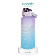 ecentio botol minum 2 liter /Portable Gradient Color Transparent Straw
