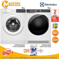 [Combo] Electrolux Inverter Front Load Washer 8KG EWF8024D3WC + Electrolux Heatpump Dryer 8KG EDH803