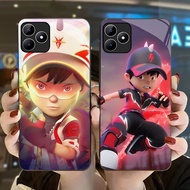 DK-88 Justice Boboiboys Casing GLASS soft frame black OPPO Realme Narzo C31 50A C53 6 C35 A40 A3i GT