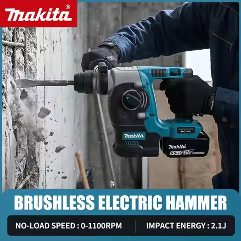 Makita DCH273 Brushless 4-Mode Electric Hammer 2.1J Strong Impact Low Vibration For Workshop Masonry