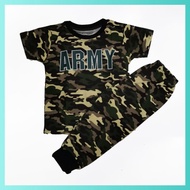 Kids Tshirt Cotton Army Full Set Boy Baju Budak Lelaki Askar