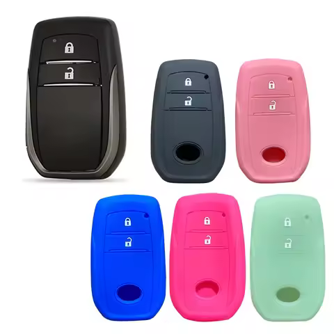 Soft Silicone Car Key Cover Holder Shell For Toyota Hilux 2021 Revo Yaris RAV4 2015 Auris 2013 Innov