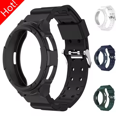 Case+Strap for Samsung Galaxy Watch 6 Classic 43mm 47mm Silicone Band Protective Case Cover for Watc