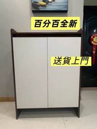 100%全新 Brand New實木入戶門口玄關超薄大容量靠牆鞋櫃