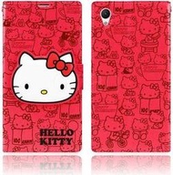 GOMO三麗鷗授權 Hello Kitty Sony 5吋 Xperia Z1 LTE C6903 側掀側翻可立式皮套 保護殼 保護套 紅