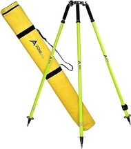 AdirPro Aluminum Surveying Tripod with Thumb Screw Head for GPS Rover Pole or Prism Pole of Total Station Surveying Equipment - Telescoping Legs Extends Up To 3.5-6ft - Tripod Bag Included