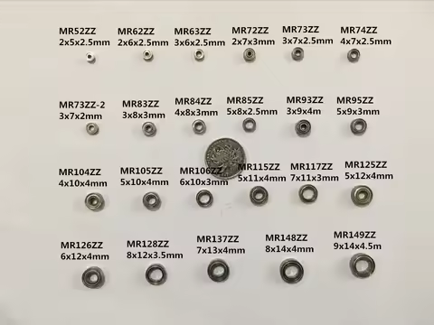 10pcs MR Series MR52ZZ MR63ZZ MR74ZZ MR84ZZ MR85ZZ MR95ZZ MR105ZZ Miniature Model Bearing Metal Shie