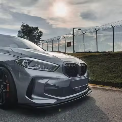 Front Bumper Lip Spoiler Splitter For BMW 1-series F40 118i 120i 128ti M Sport 2020+ Diffuser Body k