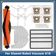 Xiaomi Robot Vacuum X10 B102GL Robot Vacuum Cleaner Accessories of Main Brush Side Brush Hepa Filter Mop Dust Bag