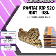 PREMIUM gold willwood motorcycle chain 520 H long 130 L chain tiger r25 mt25 z250 crf ninja er6 ninj