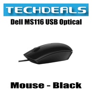 Dell MS116 USB Optical Mouse - Black