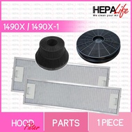 Brandt AT1490X / AT1490X-1 Compatible Cooker Hood Carbon filter &amp; Grease Filter - Hepalife