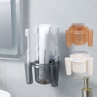 Plastic Tooth Brush Organizer - Load Bearing Items Hook - Punch-free Bathroom Toothbrush Holder - Ho