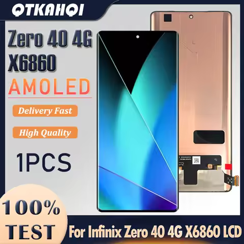 6.78" AMOLED For Infinix ZERO 40 4G LCD X6860 Display Touch Screen Assembly Digitizer For infinix Ze