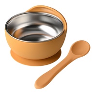 Baby Food Supplement Bowl Baby Food Grade Bowl 304 Stainless Steel Liner Anti-Scalding Anti-Shock @-