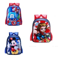 Avengers Batman Cars Doraemon Ironman Mickey Boy School Backpack Bag Beg Sekolah