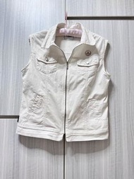 MOSCHINO 白色牛仔背心 M碼