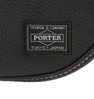 日本製造 真皮 Porter cisco真皮黑色側包單肩包