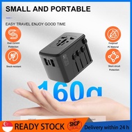 SG [READY STOCK] Universal Travel Adapter Ultimate International Travel Adapter with 3 Type-C Ports + 2 USB A Ports