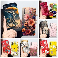 For Vivo Y20 Y20S Y20 2021 Y11S Y12A Phone Case Cute Astronaut Panda Flowers Soft Silicone TPU Cover