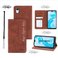 Case Vivo Y91C Y1S 1820 1929 Flip Cover Wallet Sarung Hp Casing Dompet Flip Magnet