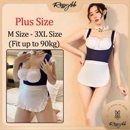 Baju Cosplay Seksi Size Besar Plus Size Cosplay Sexy Maid Lingerie Set 大码性感仆人服 [Q385]