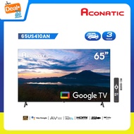 ใหม่ Aconatic ทีวี 65 นิ้ว LED 4K HDR Google TV รุ่น 65US410AN Smart TV สมาร์ททีวี (รับประกัน 3 ปี)