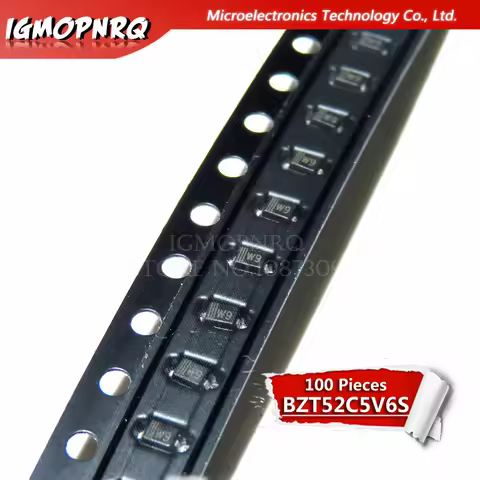 100PCS SMD Zener diode SOD-323 0805 0.25W SMD Diode BZT52C10V 3V 3V3 7V5 6V8 5V6 5V1 4V7 12V 10V 15V