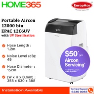 (PRE-ORDER) EuropAce Portable Aircon 12000BTU EPAC C6UV | EPAC12C6UV