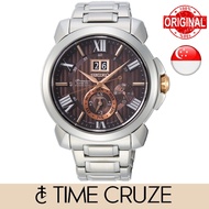 [PREORDER] [Time Cruze] Seiko SNP157 Premier Perpetual Kinetic Stainless Stain Brown Dial Men Watch SNP157P SNP157P1